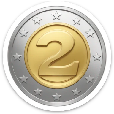 2 euro coin sticker