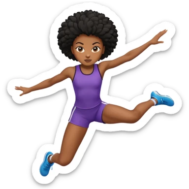Black girl splits  sticker