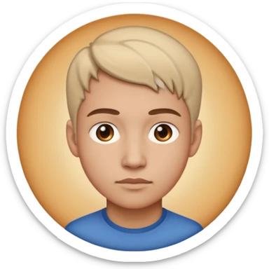 une personne de face avec des detaildans un rond  sticker