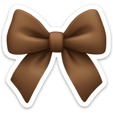 Brown bow  sticker