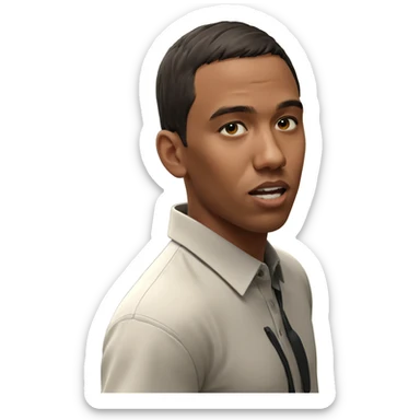 indoor meme with boy in shirt sticker