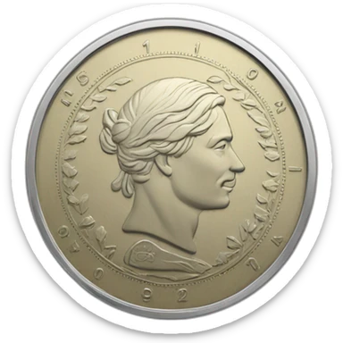 Latvian money coin sticker