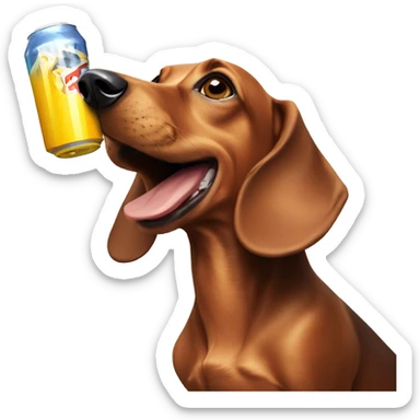 Dachshund drinking Energy Drinks  sticker