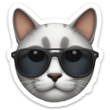 Cat with sunglasses sticker