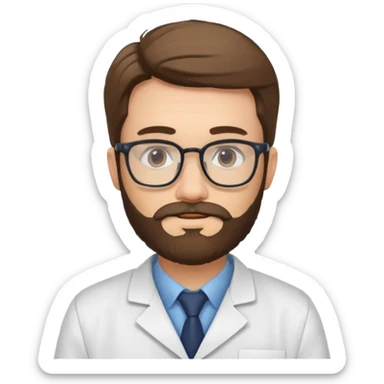 scientist professor young man bearded sticker
