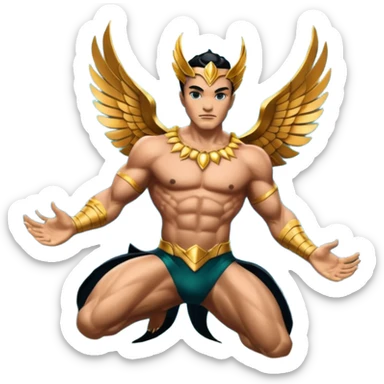 Namor from Black Panther 2, with winged ankles sticker