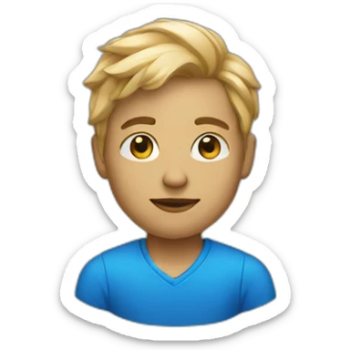 Designer blue sticker