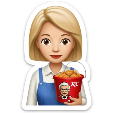 My mom carrying kfc sticker