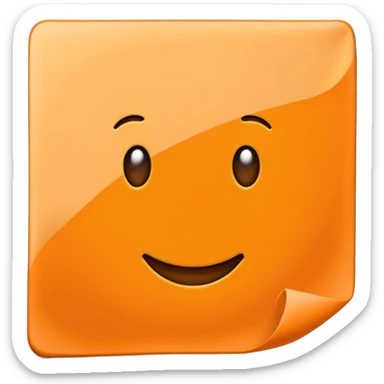 orange post-it note sticker