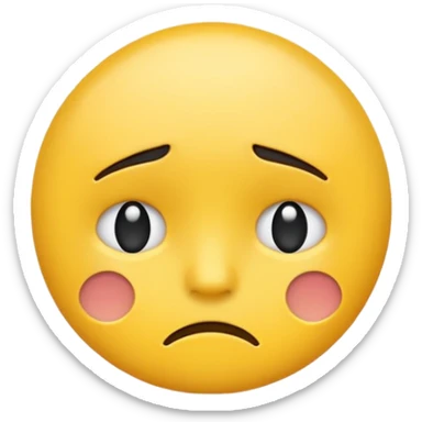 Depressed emoji sticker