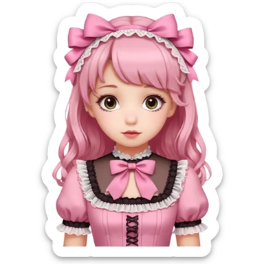 Lolita cute pink sticker