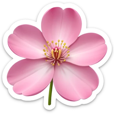 A bright spring blossom with soft pink petals opening gently sticker