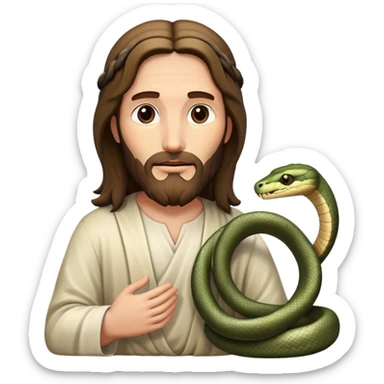 Gesù e un serpente sticker