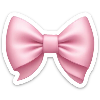 light pink bow on light pink bow sticker