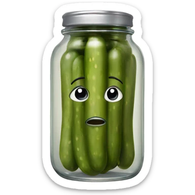 pickles in a jar sticker