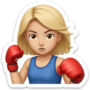 Girl with her period fighting  sticker