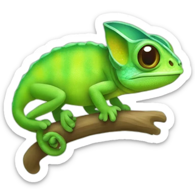 cute chameleon sticker