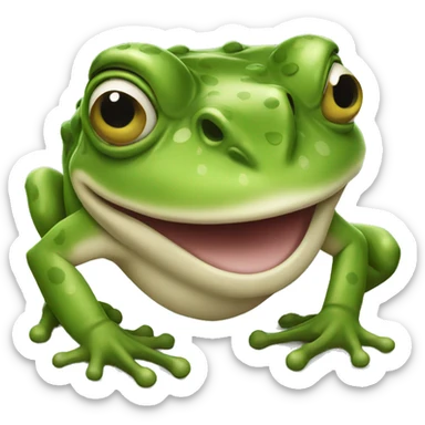 roaring frog  sticker