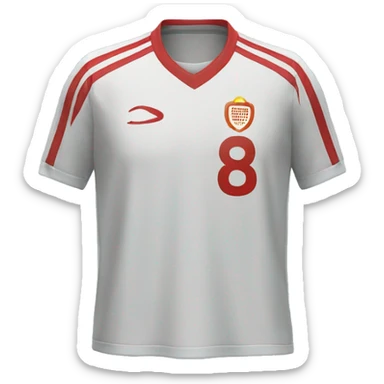 Camisa con numero 8 de futbol sticker