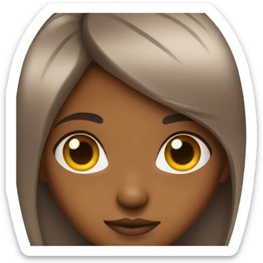 Brown skin girl side eyeing sticker