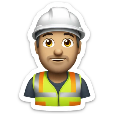 arquitectA con casco blanco  sticker