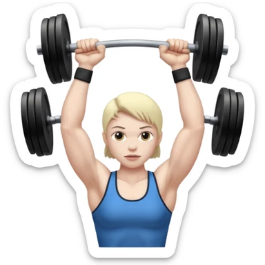 black and white computer lifting weights emoji sticker