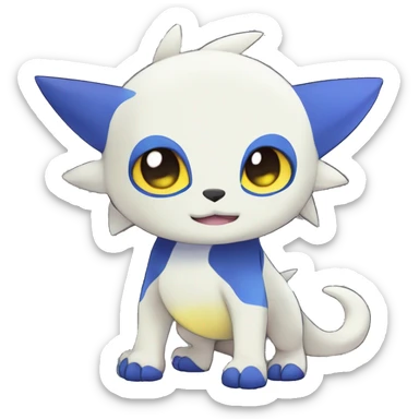 cute kawaii cool edgy colorful Digimon-Fakemon-animal full body sticker