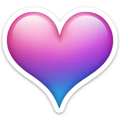 pink, purple and blue heart sticker