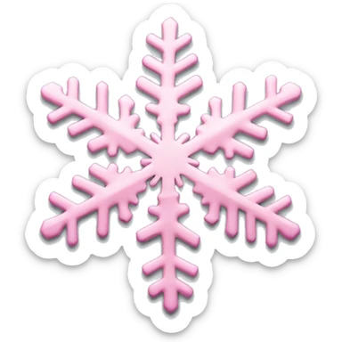 Light pink snowflake fancy  sticker