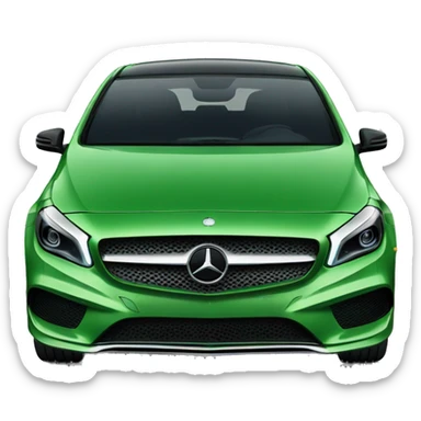 green Mercedes benz a class sticker