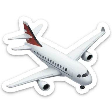 Plane flying above map from Atlanta to Peru  sticker