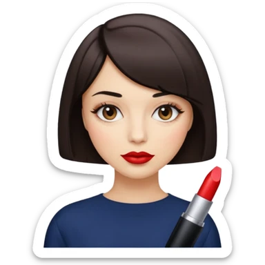 Woman with bob cut sticker