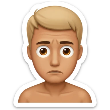 a worried man sticker