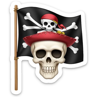 Straw hat pirates flag sticker