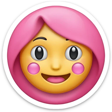 Pink circle emoji sticker
