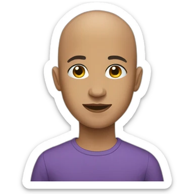 high bald teenager  sticker