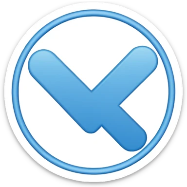 The blue check mark and the check mark itself should be in the middle without shadows.  sticker