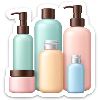 Skin care with pastel colors sticker