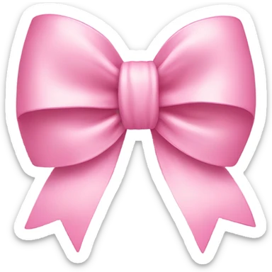 light pink bow on light pink bow sticker