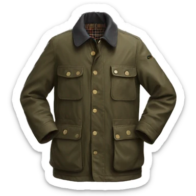 barbour jacket no man sticker
