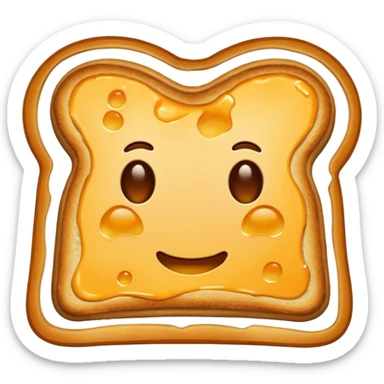 Cheese toast iphone emoji  closed sticker