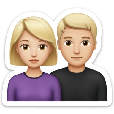 Two blonde women and a man with short hair  sticker