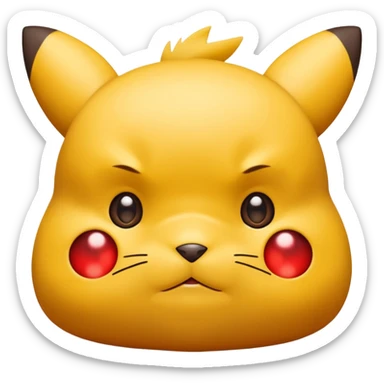 Un Pikachu rouge qui et triste sticker