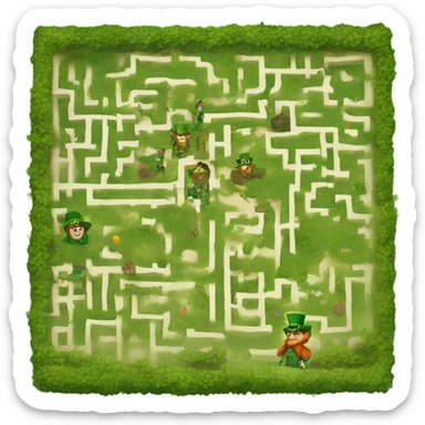 Leprechaun Maze Adventure: The Start of an Epic Quest. sticker