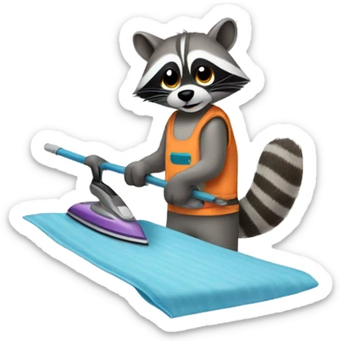 racoon ironing sticker