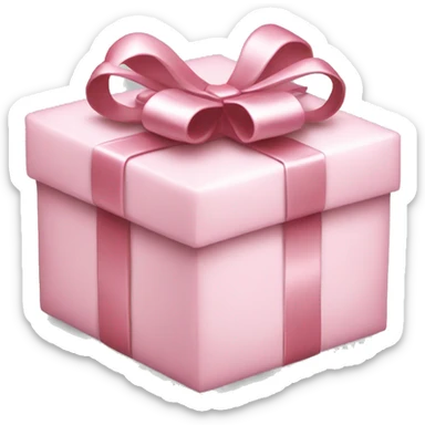light pink christmas present sticker