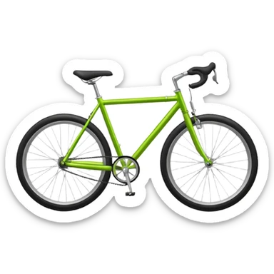 Lime green bicycle  sticker