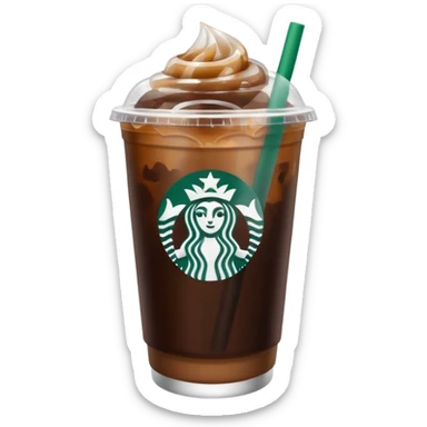 Iced coffee from Starbucks sticker