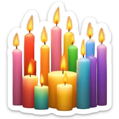 candles burning  sticker