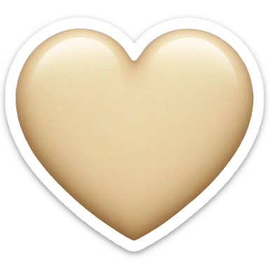 Beige heart  sticker